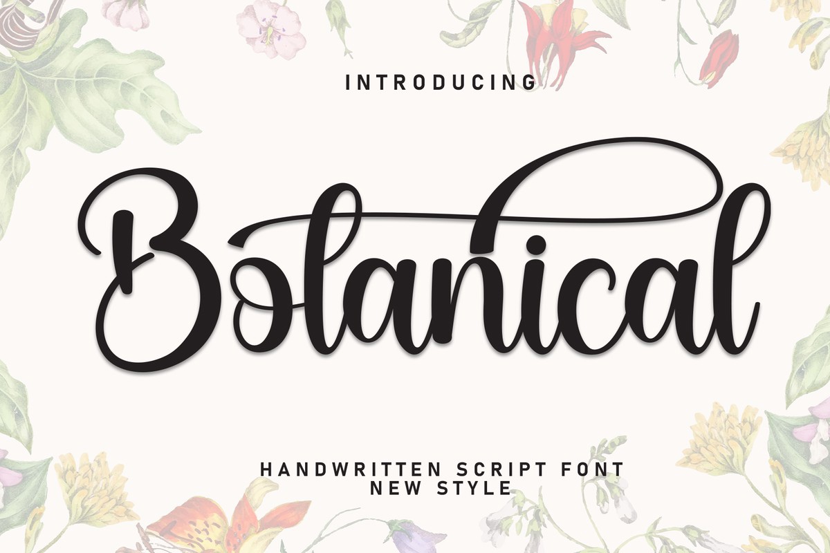 Botanical Font preview