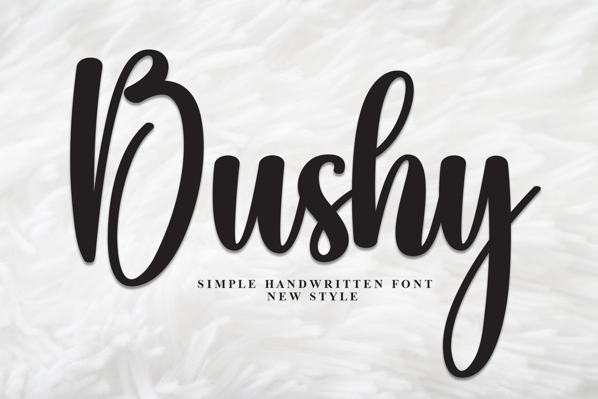 Bushy Regular Font preview