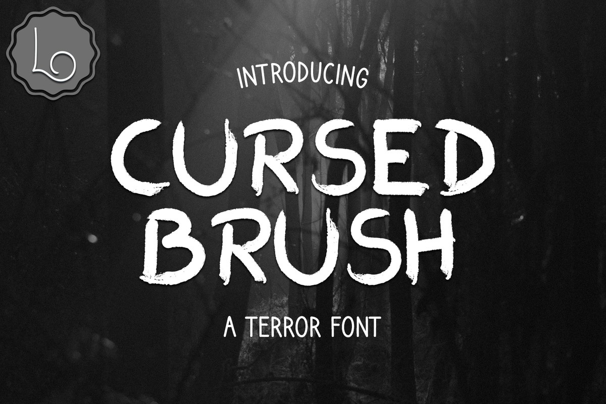 Cursed Brush Font preview