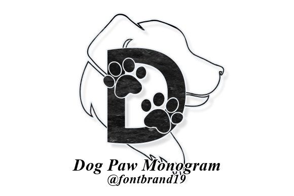 Dog Paw Monogram Font preview