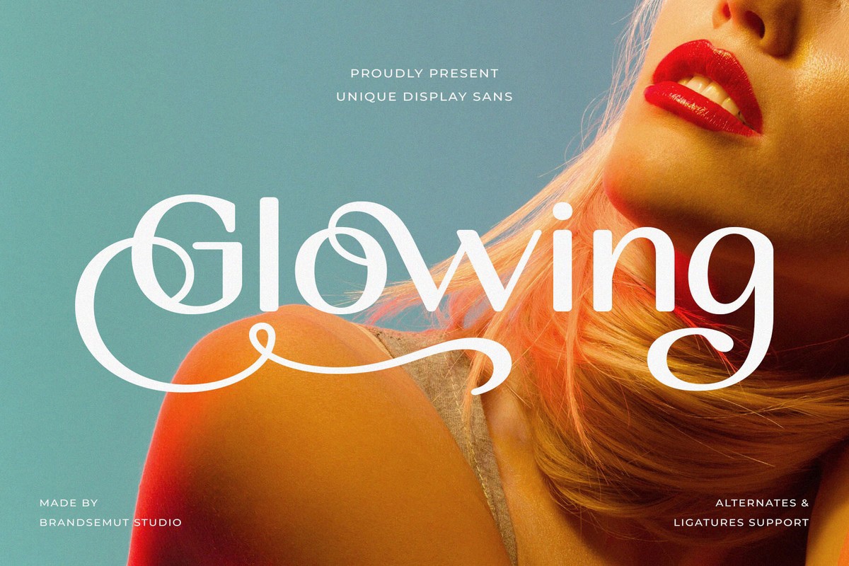 Glowing Font preview