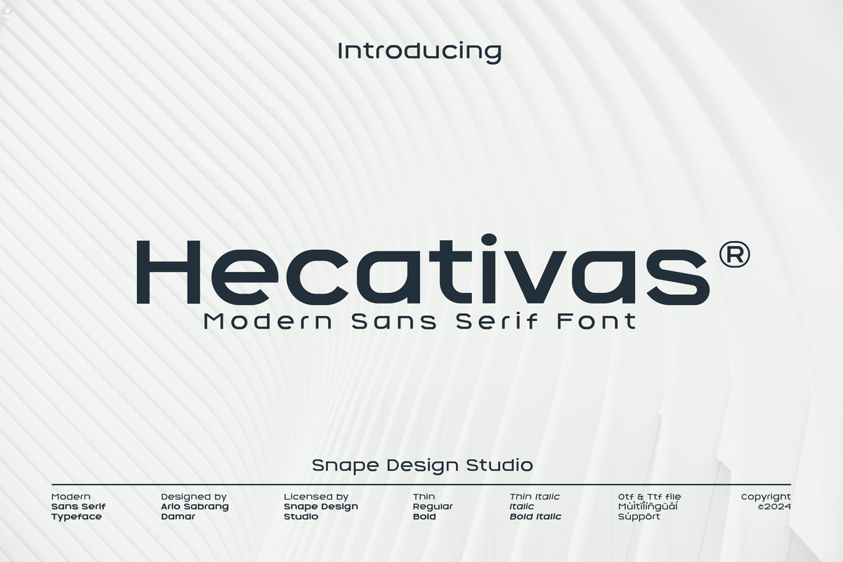 Hecativas Bold Italic Font preview