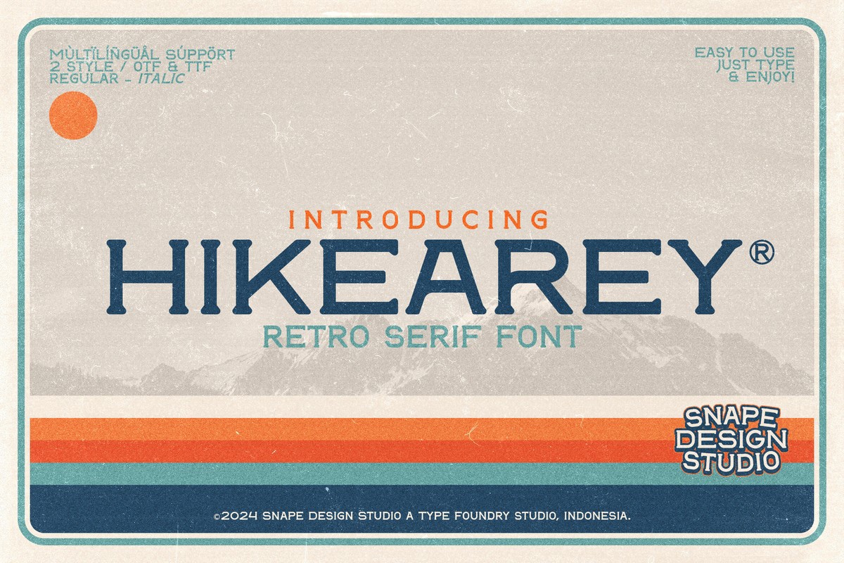 Hikearey Font preview