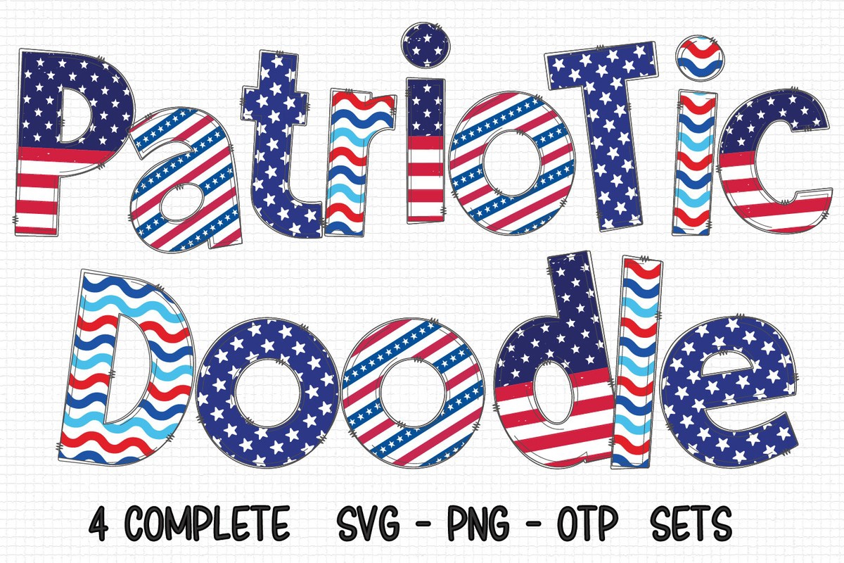 Patriotic Doodle 3 Font preview