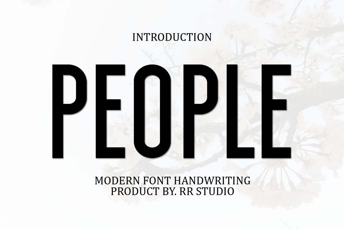 People Font preview