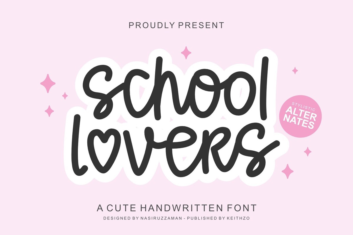 School Lovers Font preview