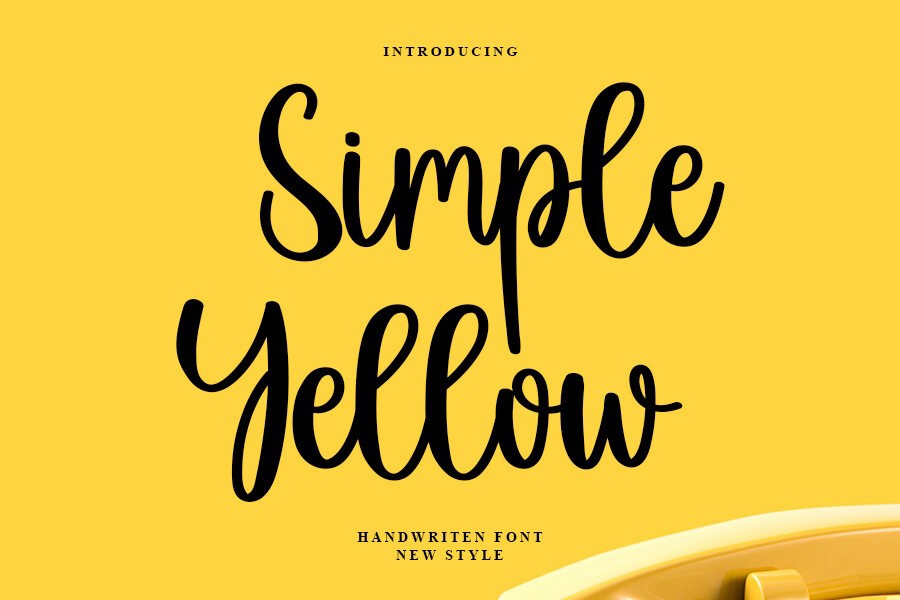 Simple Yellow Font preview