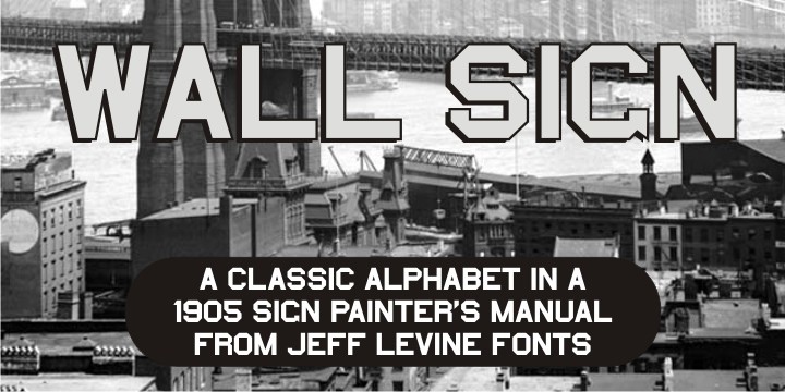 Wall Sign JNL Font preview