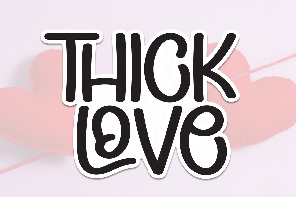 Thick Love Font preview