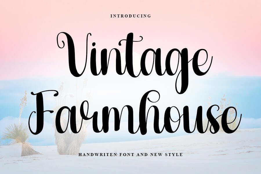 Vintage Farmhouse Regular Font preview