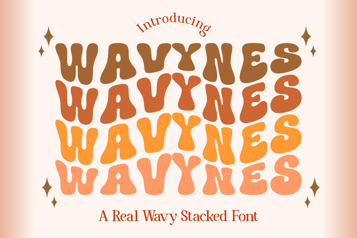 Wavynes Regular Font preview