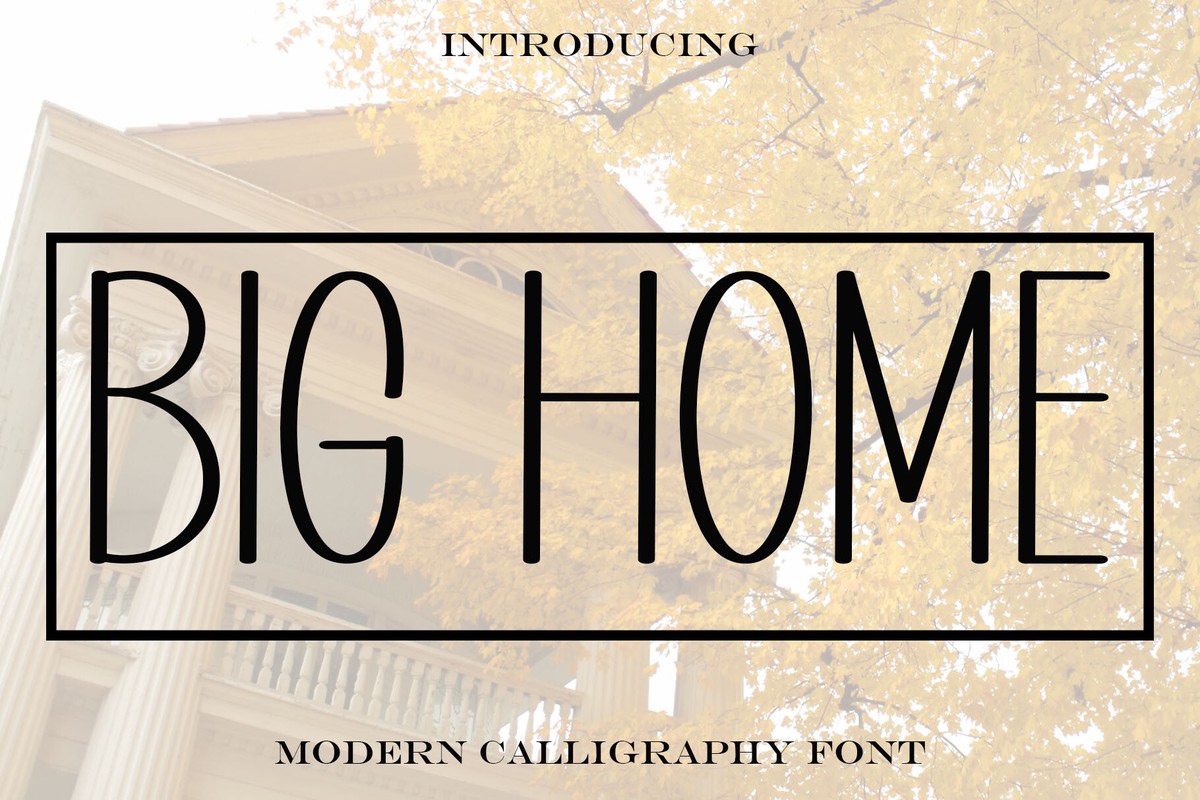 Big Home Font preview