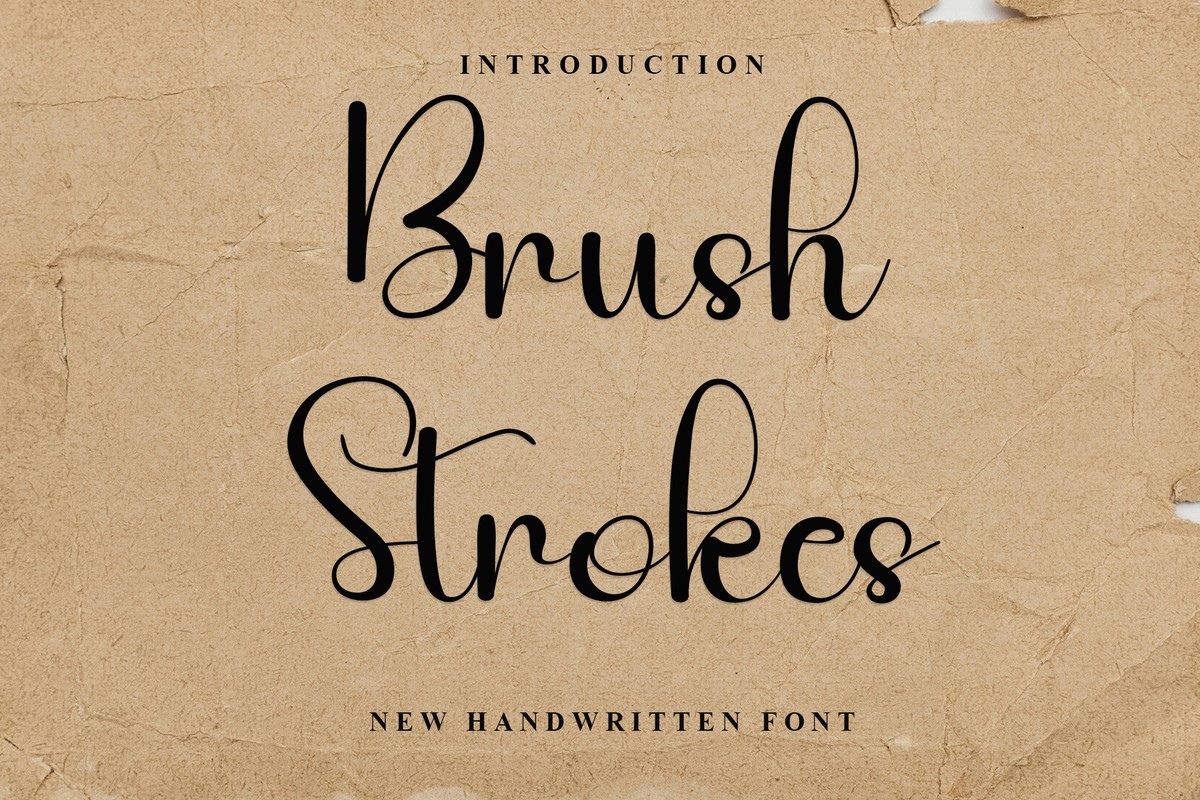 Brush Strokes Font preview