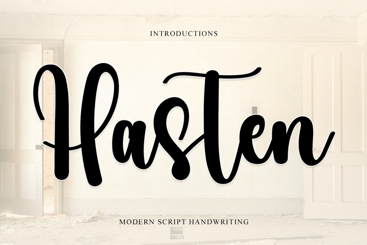 Hasten Font preview