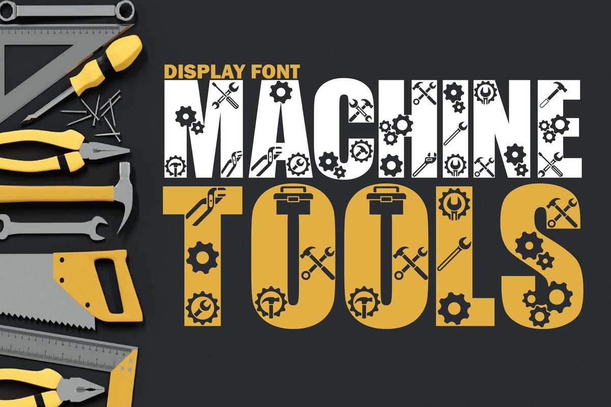 Machine Tool Regular Font preview