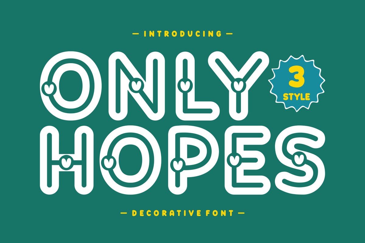 Only Hopes Extra Font preview