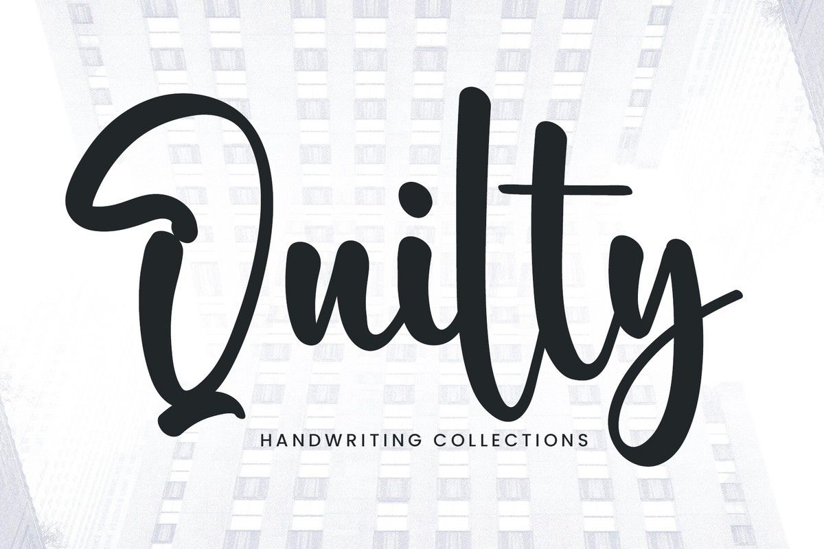 Quilty Font preview