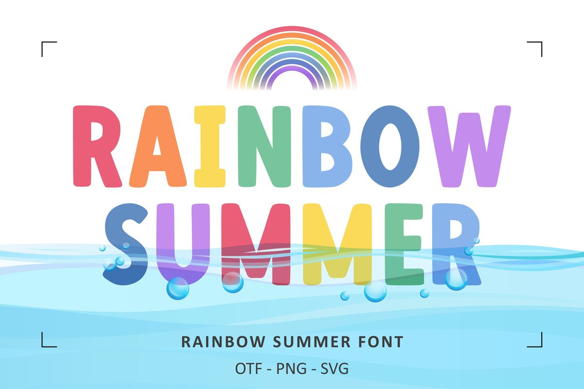 Rainbow Summer Font preview