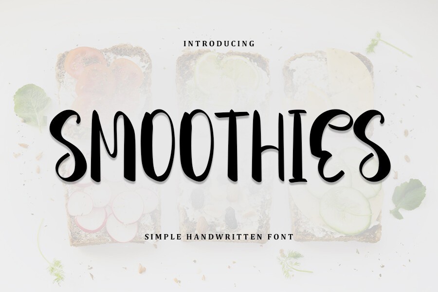 Smoothies Font preview