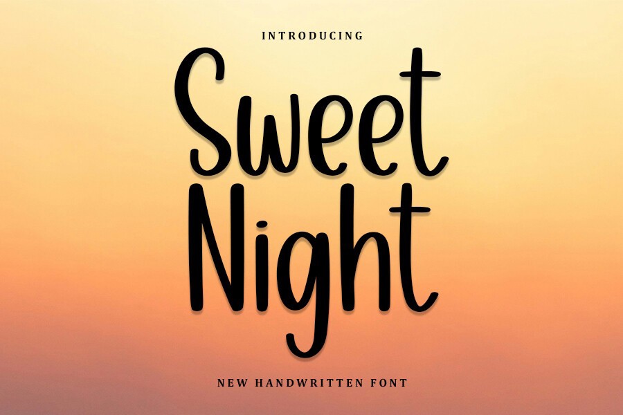 Sweet Night Font preview