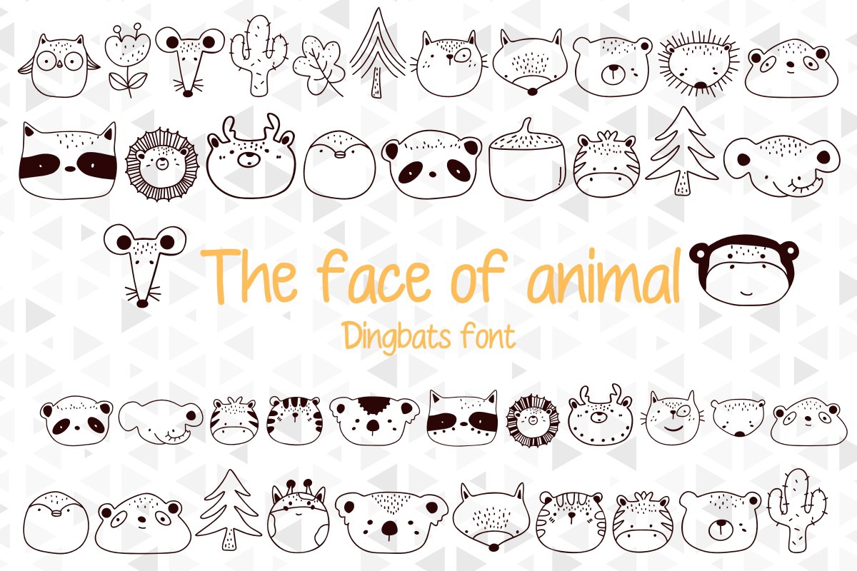 The Face of Animal Regular Font preview