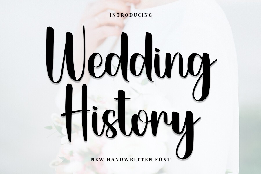 Wedding History Regular Font preview