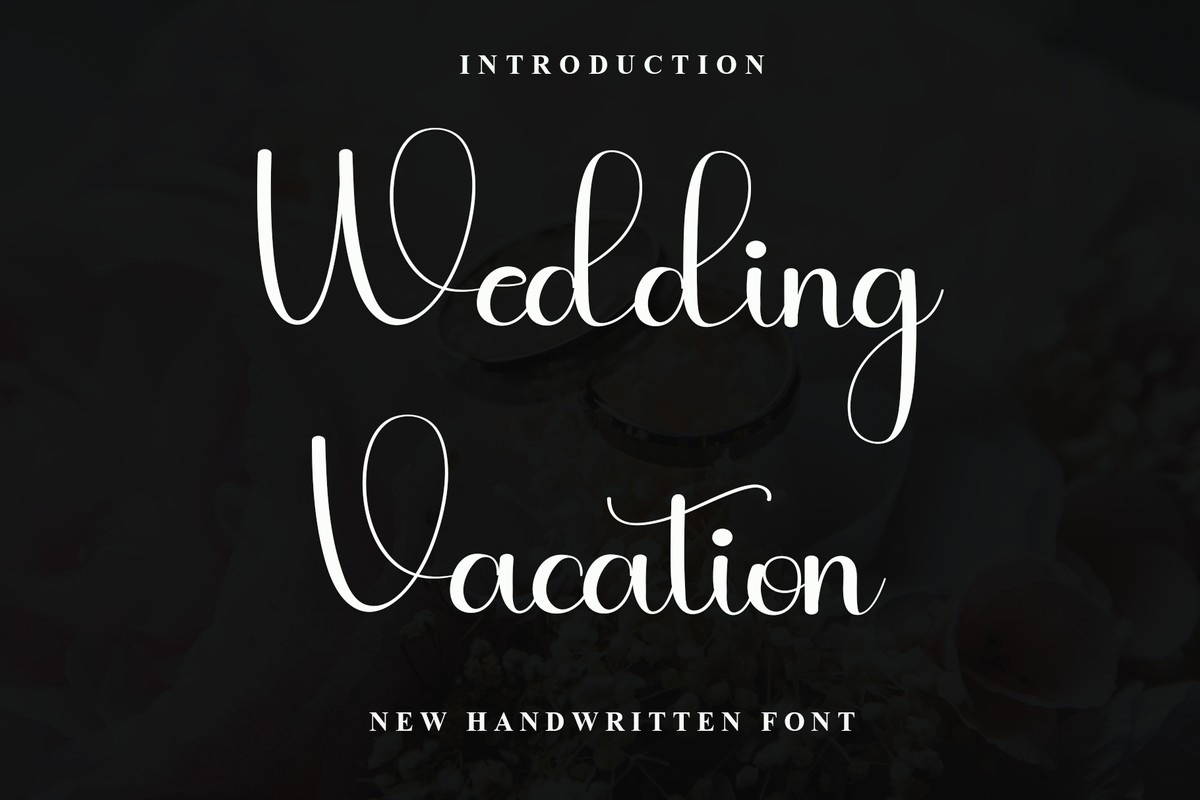 Wedding Vacation Font preview