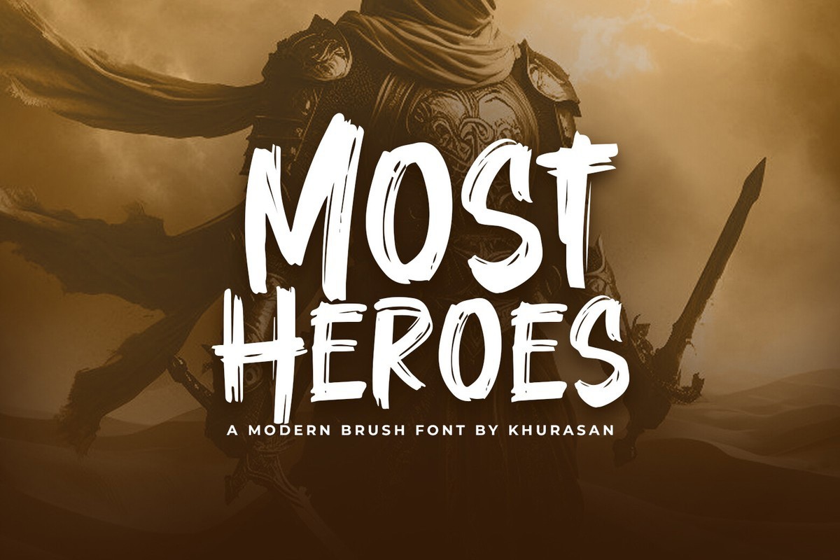 Most Heroes Regular Font preview