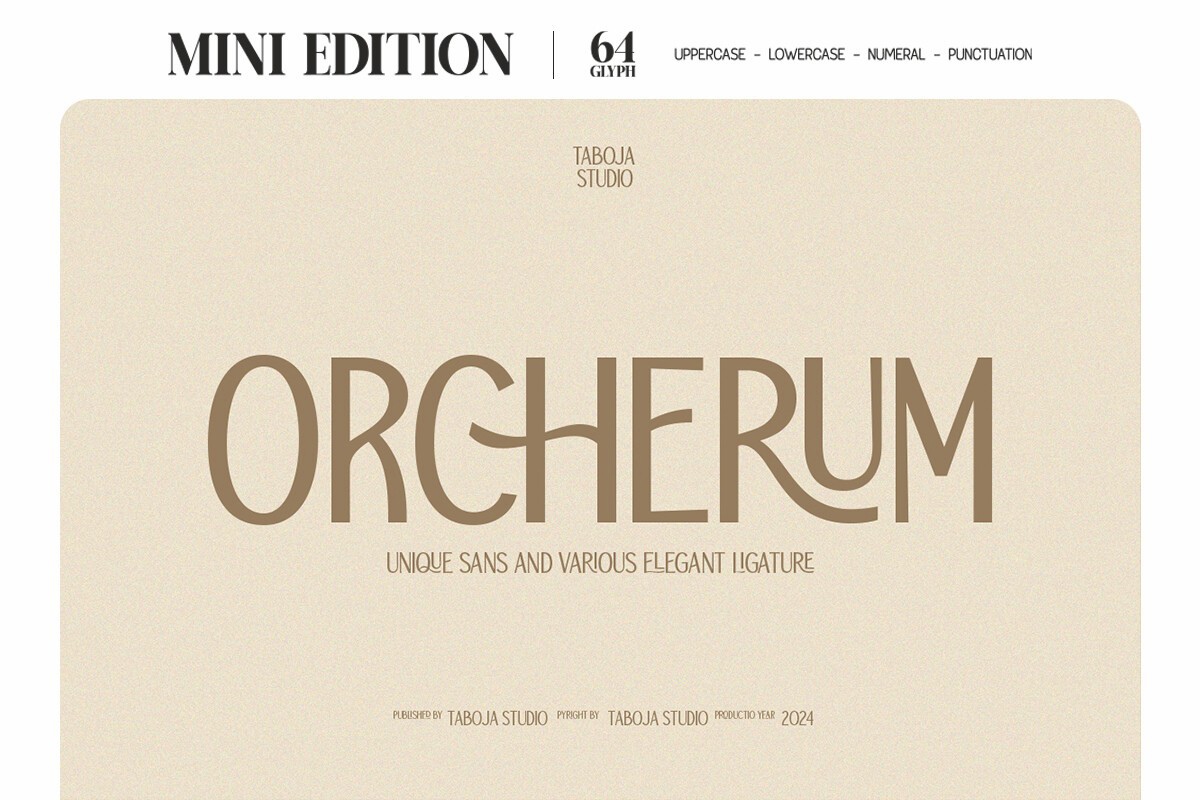 TBJ Orcherum Mini Font preview