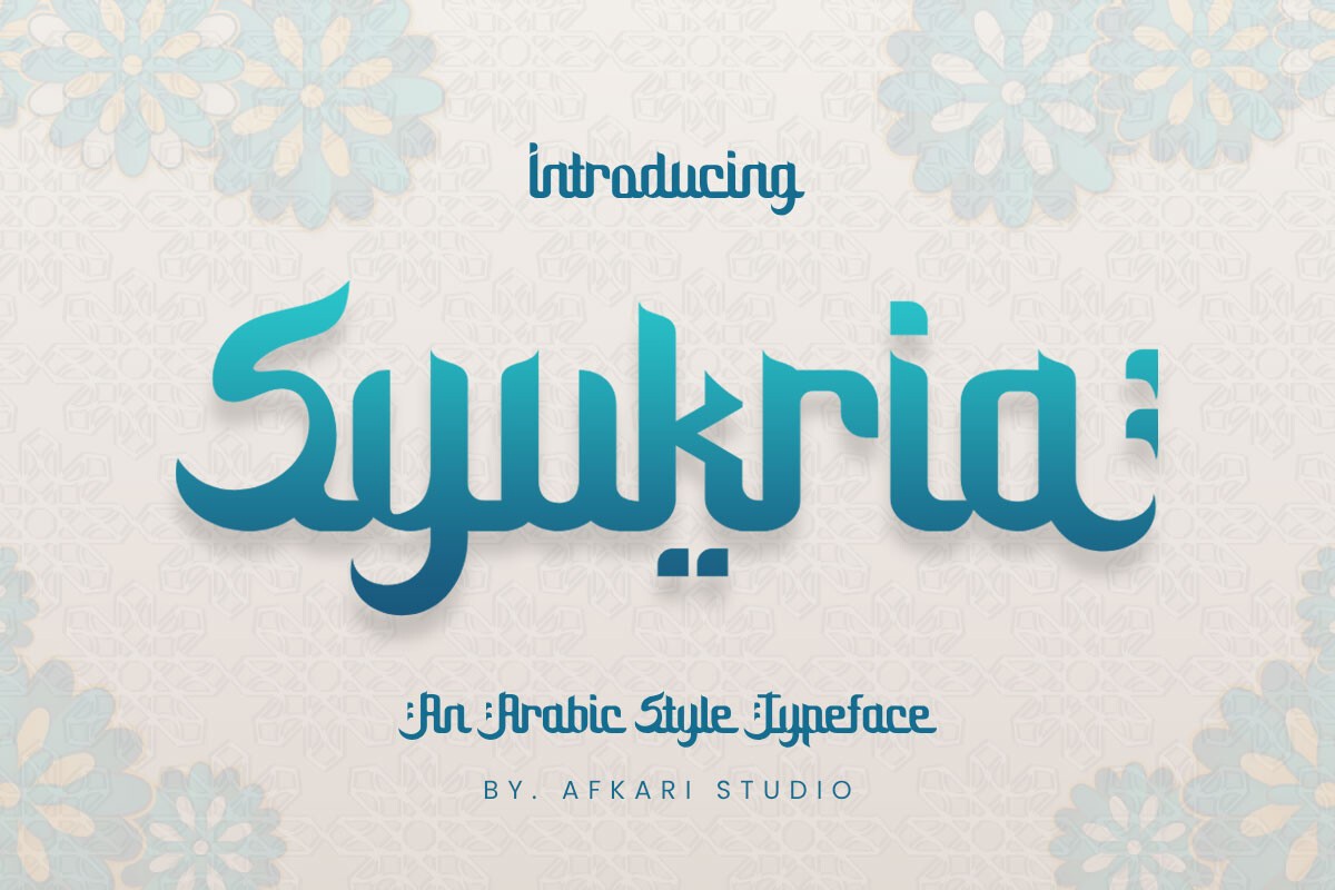Syukria Font preview