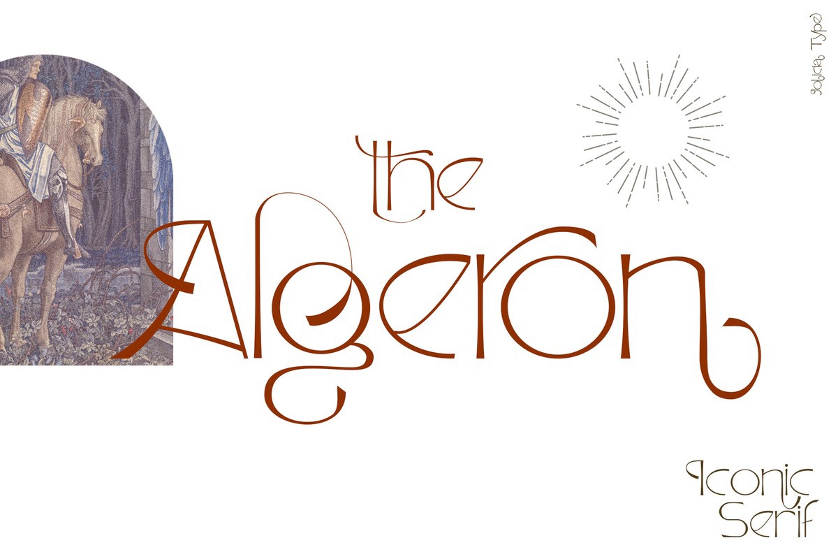 The Algeron Regular Font preview