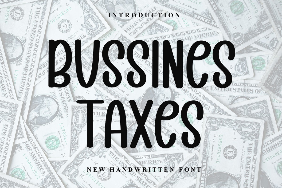 Bussines Taxes Font preview