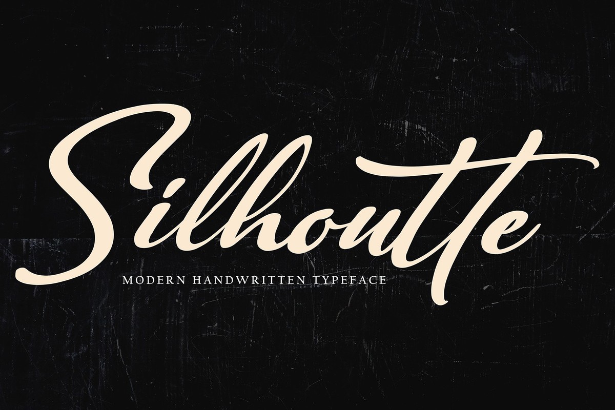 Silhoutte Font preview