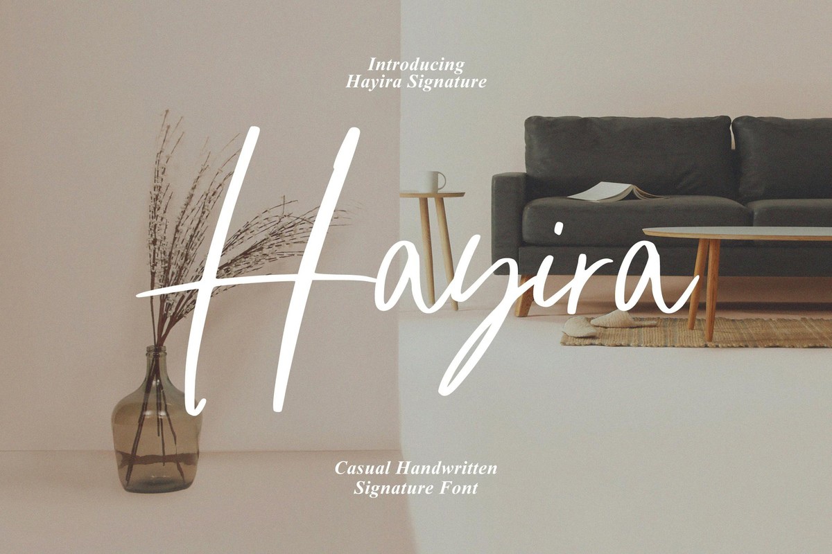 Hayira Signature Regular Font preview