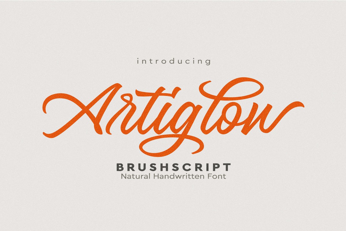 Artiglow Font preview