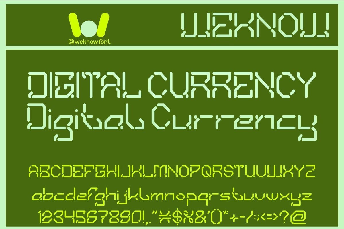 Digital Currency Font preview
