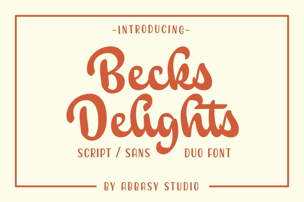 Becks Delights Font preview