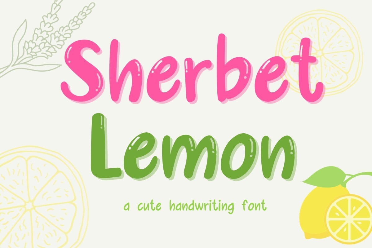 Sherbet Lemon Font preview