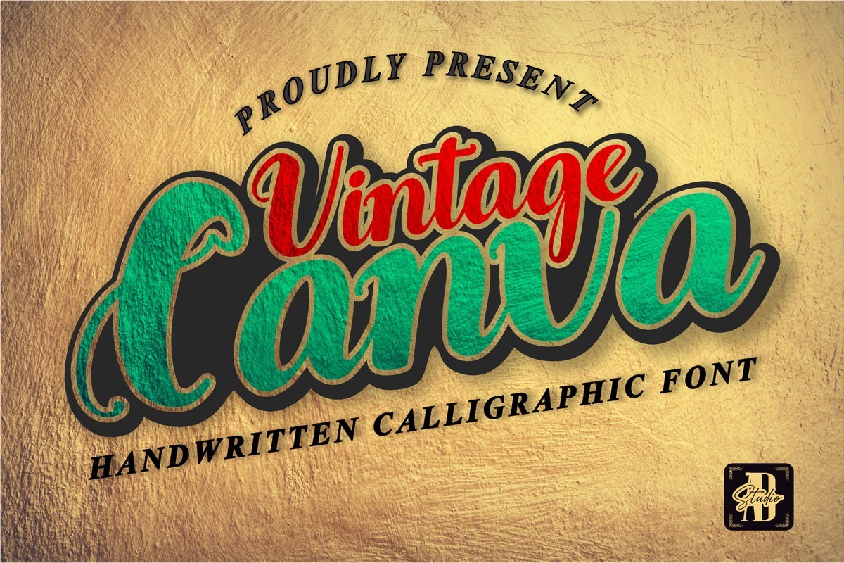 Vintage Canva Font preview