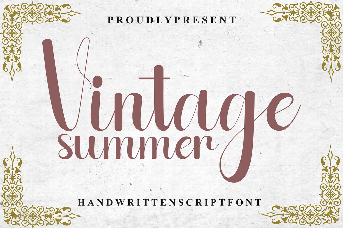 Vintage Summer Regular Font preview