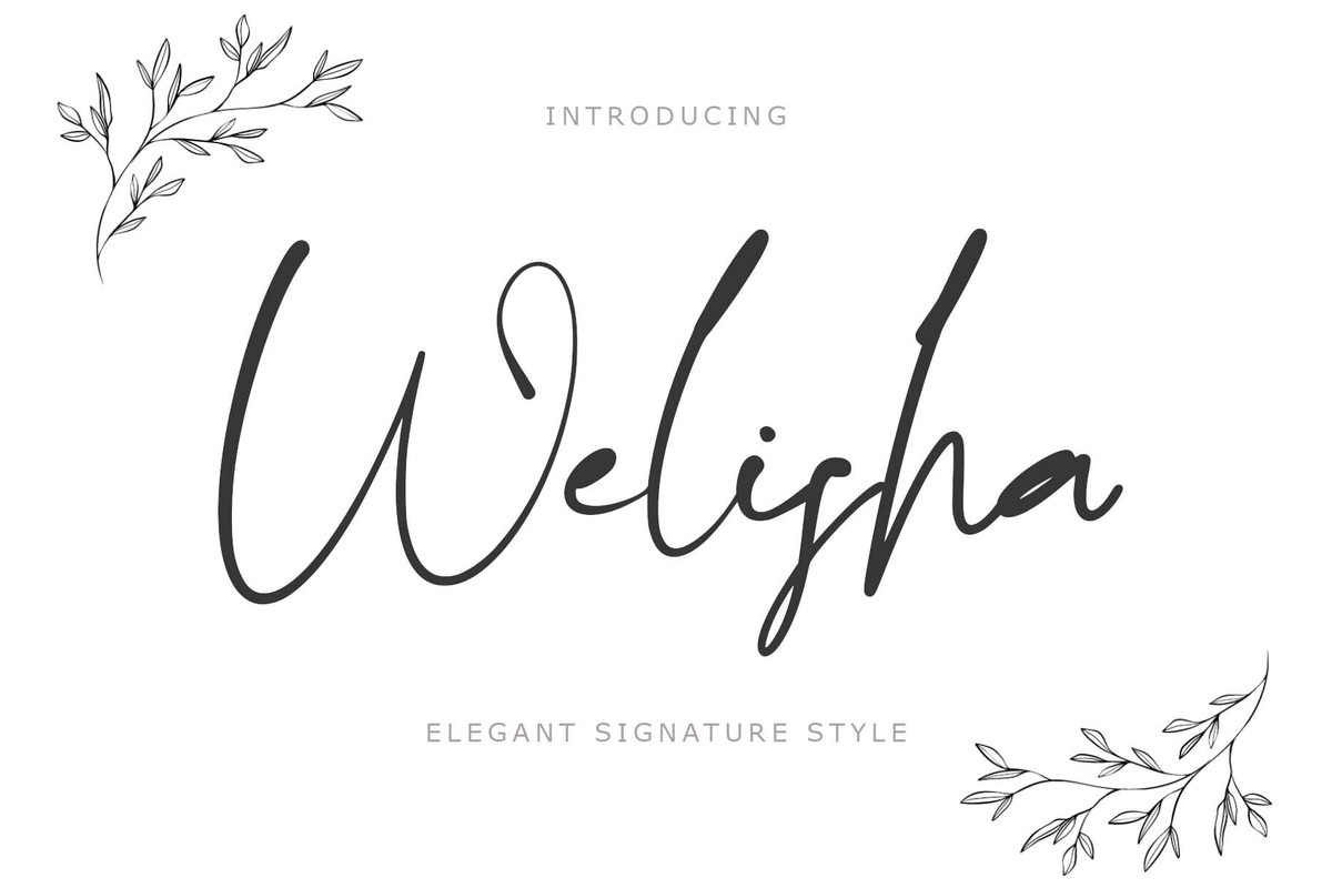 Welisha Font preview