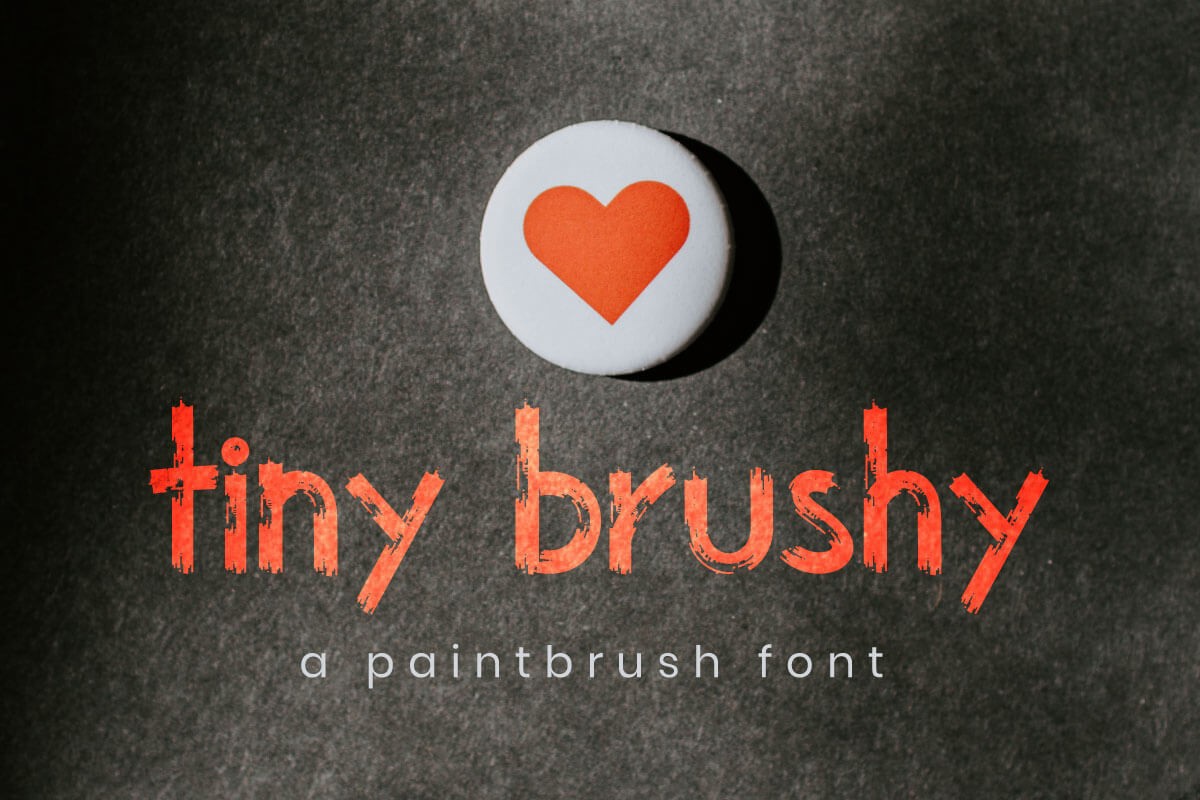 Tiny Brushy Font preview