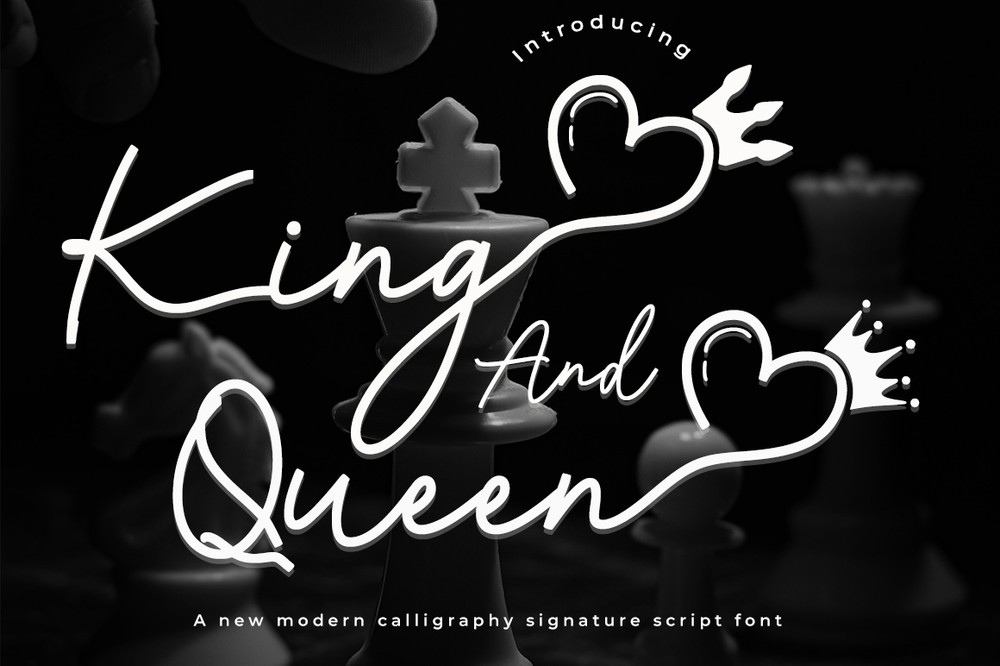 King and Queen Regular Font preview