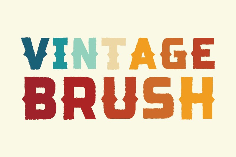 Vintage Brush Regular Font preview