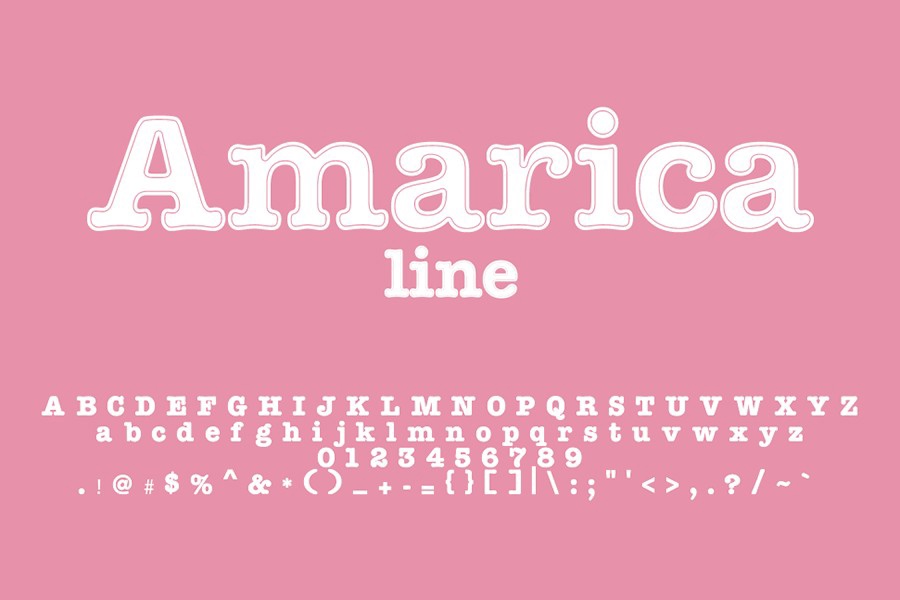 Amarica Line Bold Font preview