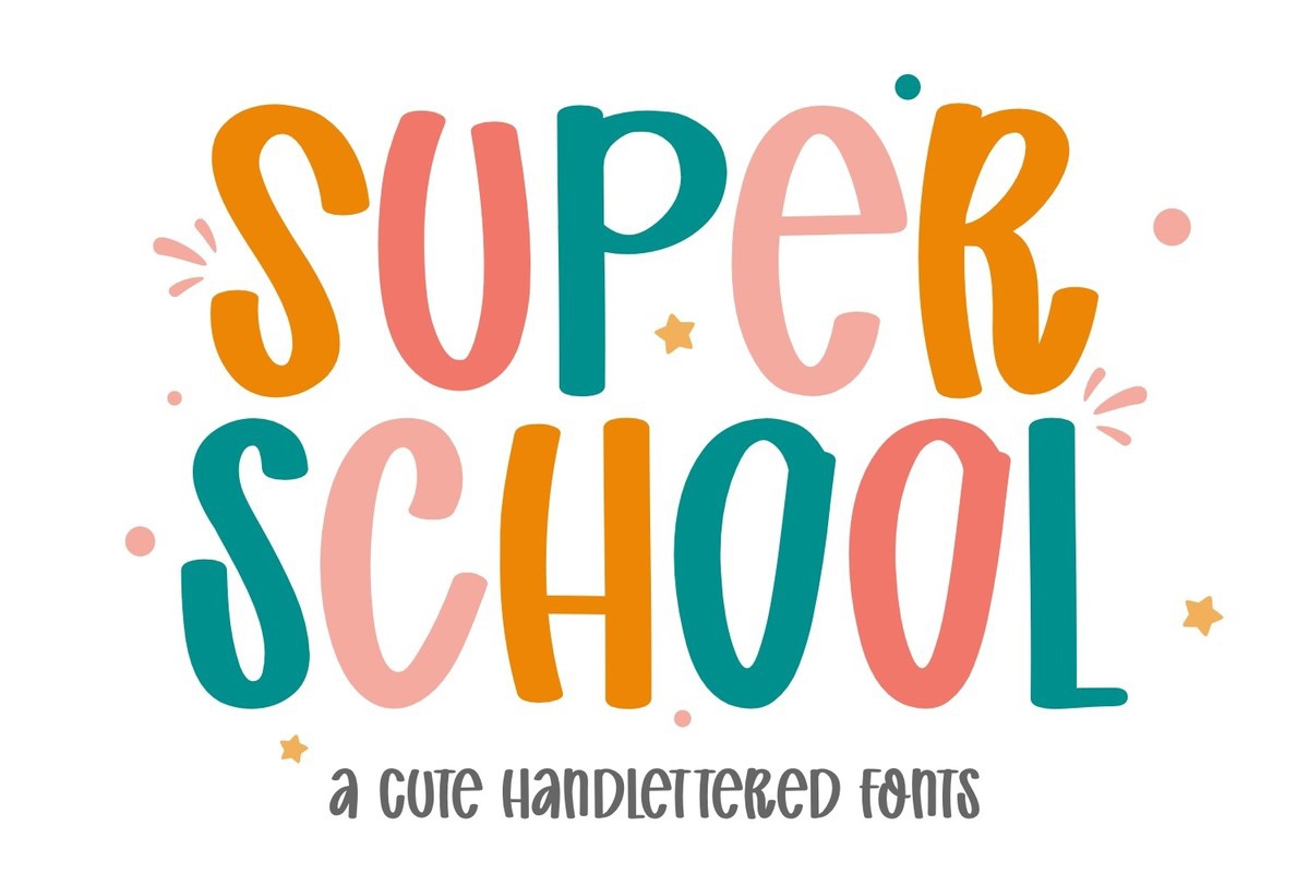 Super School Font preview