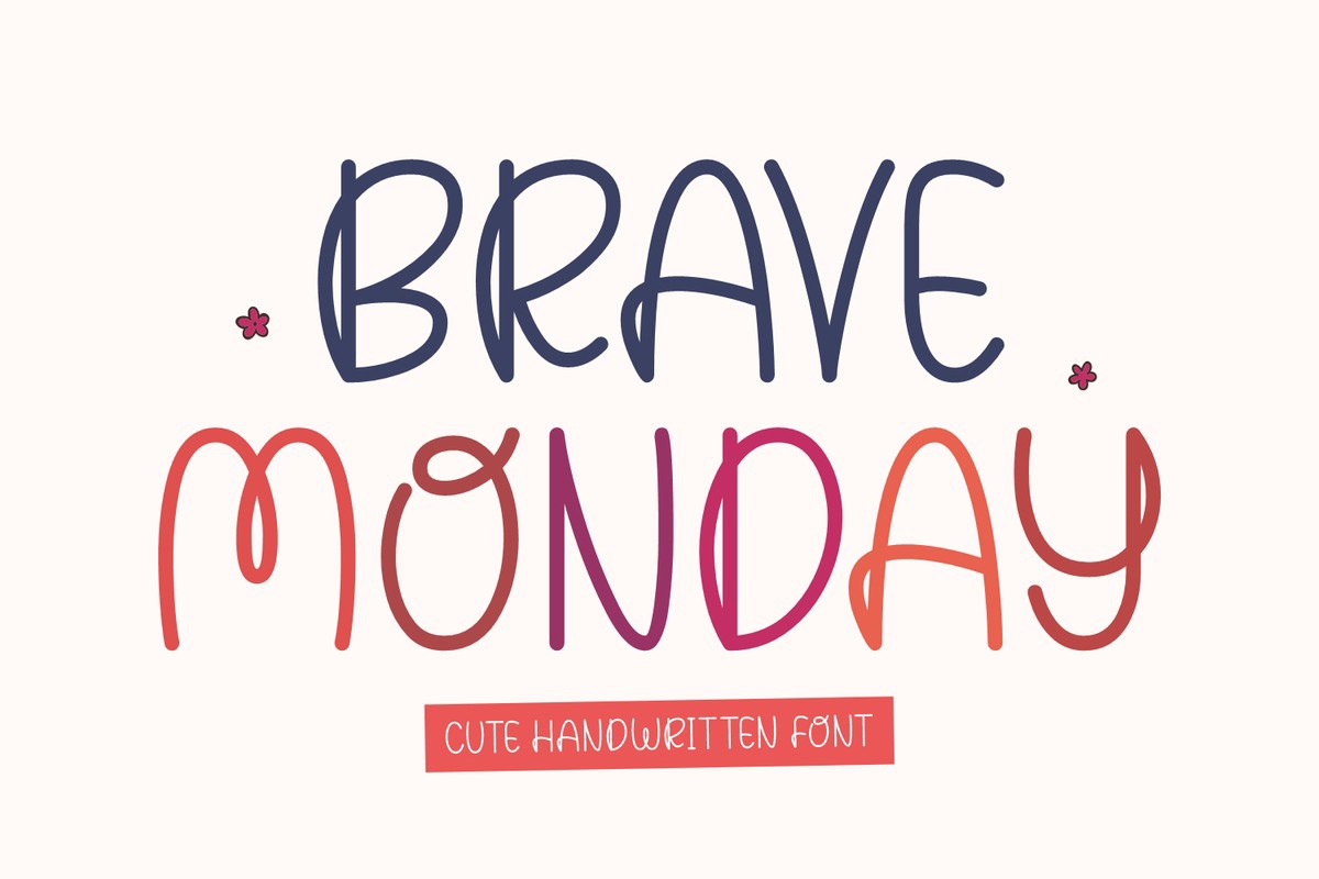 Brave Monday Font preview