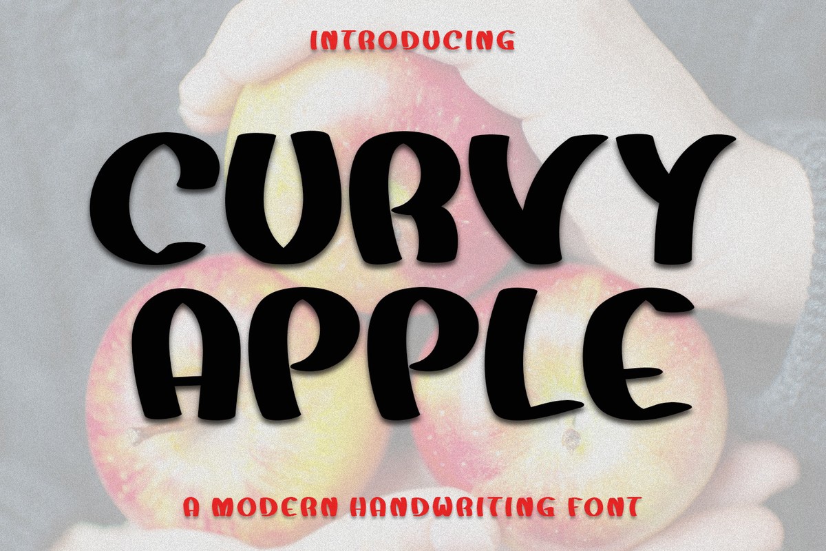 Curvy Apple Font preview