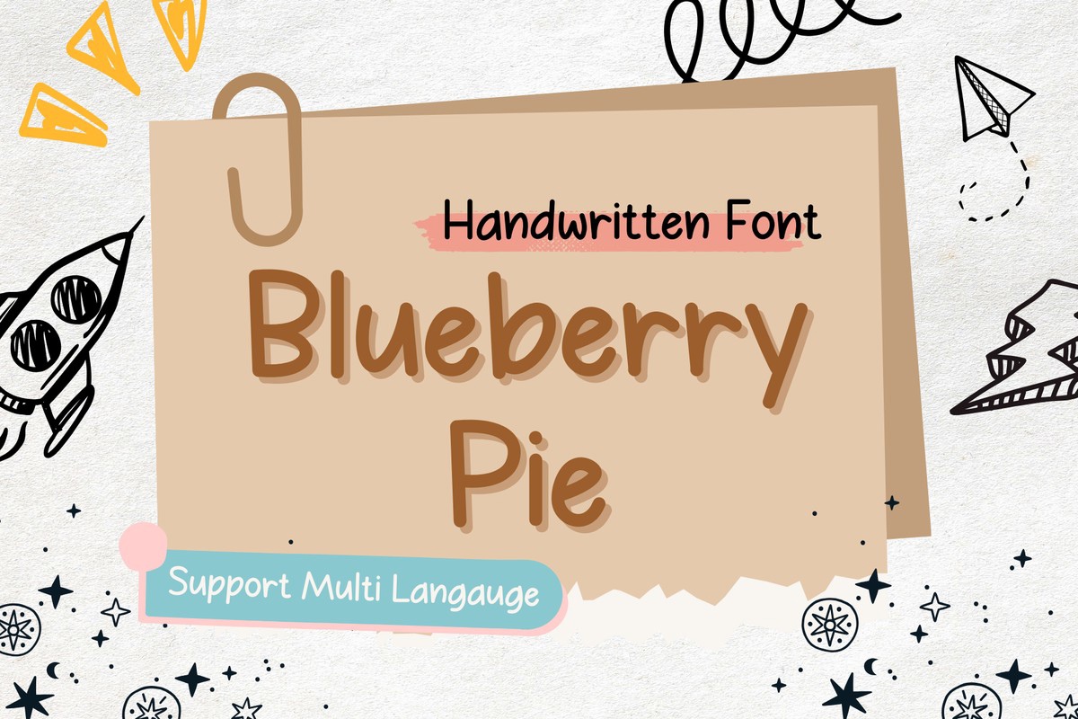 Blueberry Pie Font preview