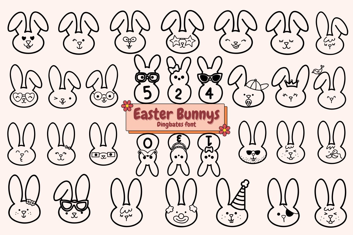 Easter Bunnys Font preview